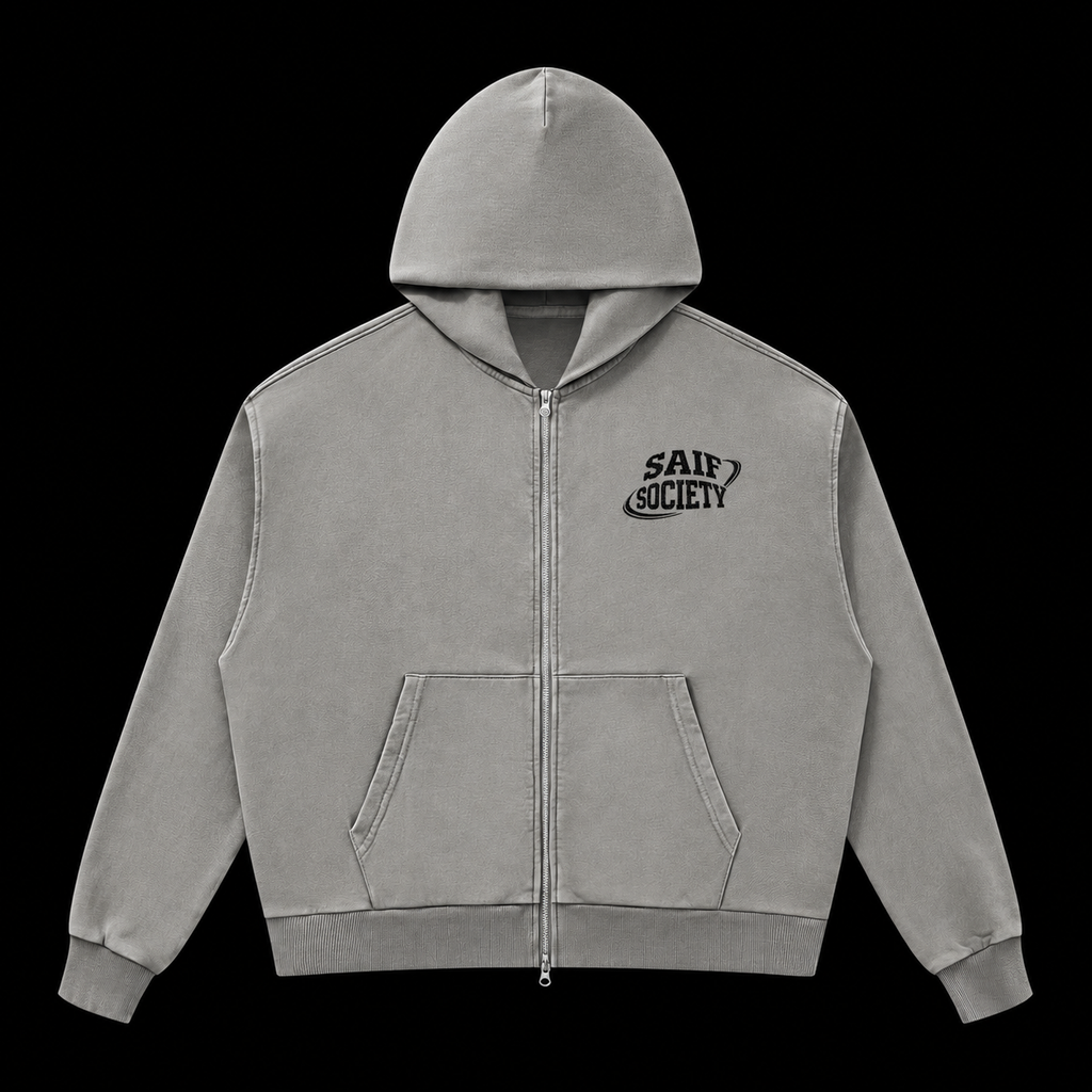 The Members Zip Hoodie - Black Logo