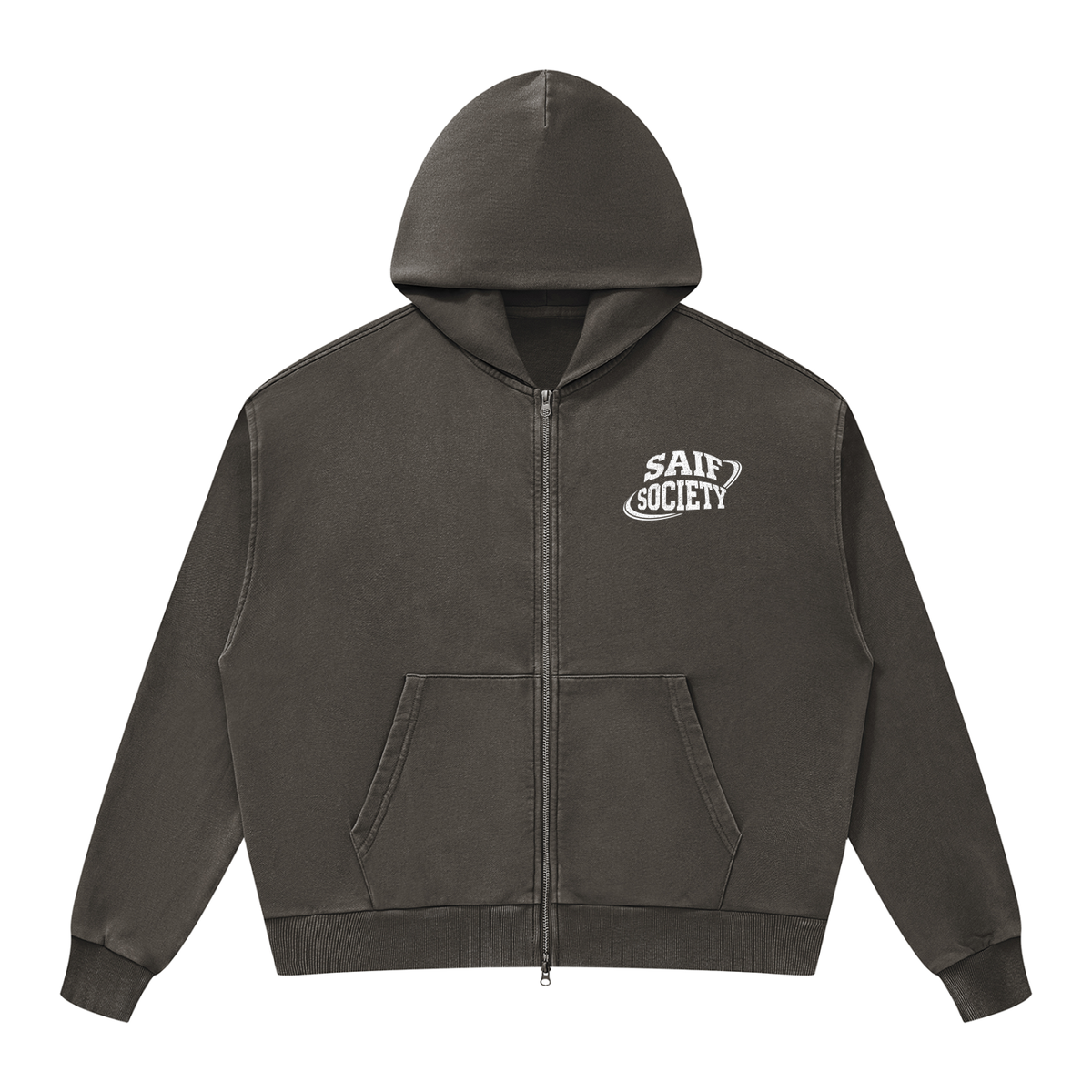 The Members Unisex Zip Hoodie - COFFEE