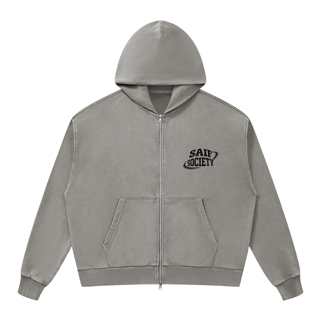 The Members Zip Hoodie - Black Logo