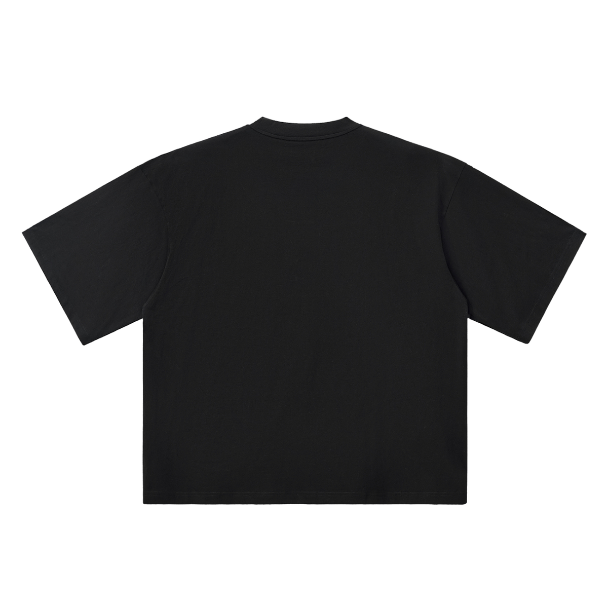 The Saif World Chrome Tee in black, back view